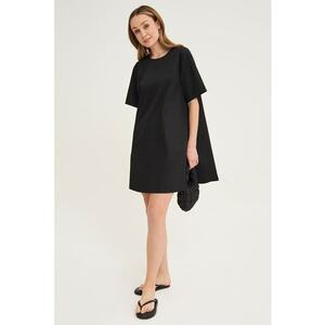 Rochie mini supradimensionata de bumbac imagine