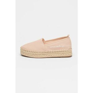 Espadrile flatform de panza cu logo imagine