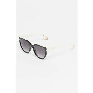 Ochelari de soare cat-eye cu lentile in degrade - Negru - Alb - imagine