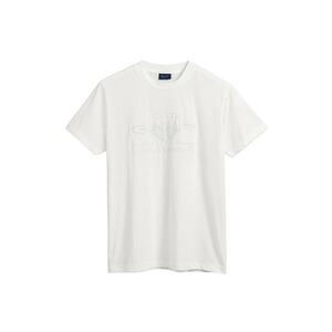 Gant Tricou culoarea alb, cu imprimeu imagine