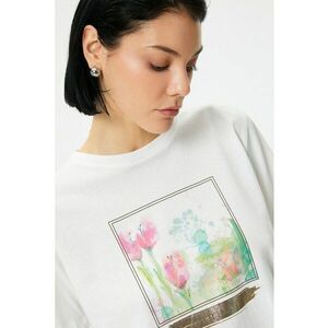 Tricou cu imprimeu floral imagine