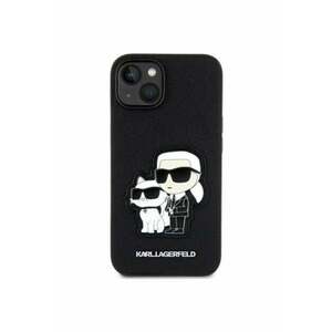 Husa de protectie Saffiano Karl and Choupette NFT pentru iPhone 13 - Negru imagine