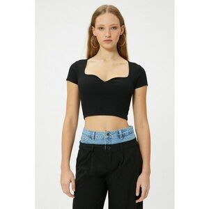 Tricou crop striat imagine