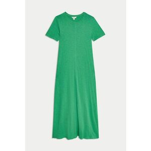 Rochie midi, de culoare verde, cu maneca lunga imagine