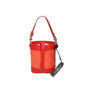 Geanta bucket de piele cu detalii metalice imagine