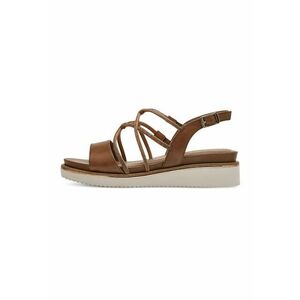 Sandale wedge de piele imagine