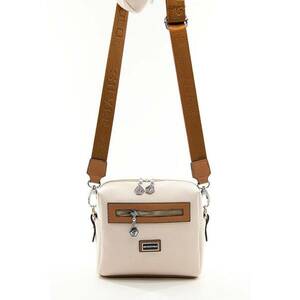 Geanta crossbody de piele ecologica cu bareta cu logo imagine