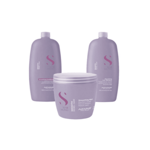 Set pentru netezire Semi Di Lino Sampon 1000 ml - Balsam 1000 ml - Masca 500 ml imagine