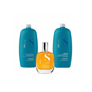 Set pentru par ondulat Curls Sampon 1000 ml - Balsam 1000 ml - Ulei pentru par cret 100 ml imagine