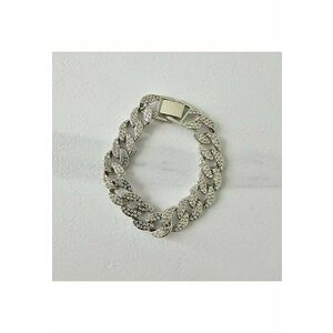 Bratara Cuban Chain din inox - incrustat cu zirconiu - Unisex imagine