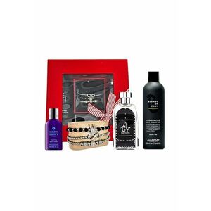 Set Black Majesty - Apa de Parfum Ard al Zaafaran Hayaati Men - 100 ml - Set 3 bratari din otel inoxidabil - onix si zirconiu - Gel de Dus Molton Brown Relaxing Ylang-Ylang - 100 ml - Sampon Alfaparf Rebalancing Low Shampoo Blends of Many - 250 ml imagine