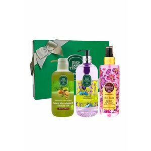 Set Eyup Sabri Tuncer - Gel De Dus Cu Ulei De Macadamia Natural 600 ml - Sapun Lichid Ulei De Masline Alaçati Lavender 500 ml - Spray de Corp Love Kisses 250 ml imagine