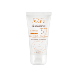 Crema de fata minerala cu protectie solara SPF 50+ pentru piele intoleranta - 50 ml imagine