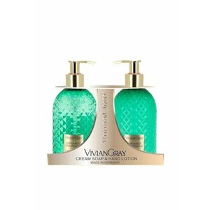 Set Sapun lichid Unisex Gemstone Green Lemongrass and Bergamota - 300 ml + Crema de maini - 300 ml imagine