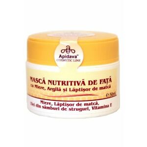 Masca de fata Apidava cu miere - argila si laptisor de matca - 50 ml imagine