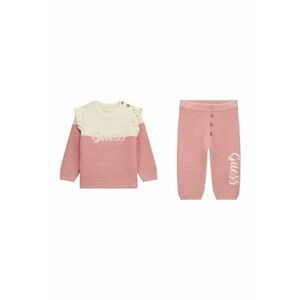 GUESS - Set de pulover in doua nuante si pantaloni cu logo brodat imagine