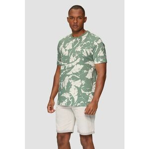 Tricou de bumbac cu imprimeu tropical imagine