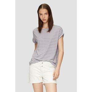 Tricou relaxed fit cu model in dungi imagine