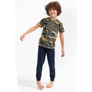 Pijama de bumbac cu model camuflaj imagine