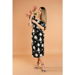 Rochie cu croiala bodycon si model floral Felicia imagine