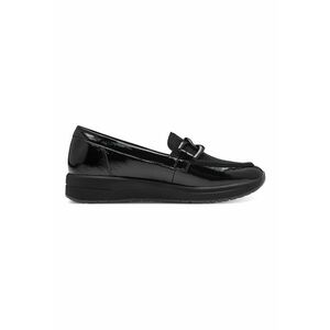 Pantofi loafer wedge de piele lacuita imagine