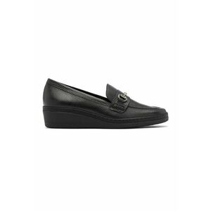 Pantofi loafer de piele cu talpa wedge imagine