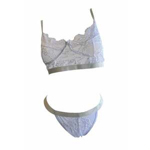 Set lenjerie sexy 2 piese - dantela - sutien si chilot tanga - EFAYN RO imagine