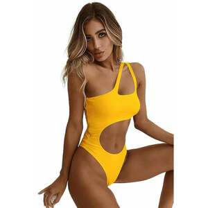 Costum de baie dama - o piesa - slip tanga si sutien cu prindere pe un umar - ® imagine