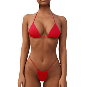 Costum de baie dama - 2 piese - cu sutien reglabil - chilot tanga reglabil - EFAYN imagine