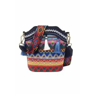 Geanta dama - ciucurei si broderie - model crossbody - piele sintetica - EFAYN imagine