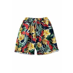 Pantaloni scurti de baie tip sort - barbati - imprimeu floral - uscare rapida - EFAYN imagine