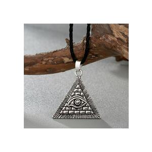 Lant - model evil eye illuminati - pandantiv ochi egiptean - cu snur - reglabil - unisex - EFAYN imagine