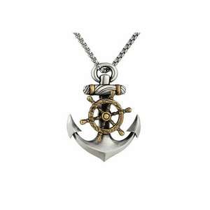 Lant - model navigatie sailor - pandantiv carma si ancora - unisex - EFAYN imagine