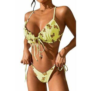 Costum de baie dama - 2 piese - model sexy summer fantezie cu fluturasi - EFAYN imagine