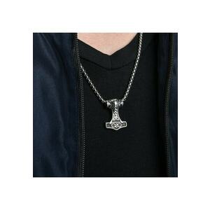 Lant cu pandantiv Mjolnir toporul lui Thor - model viking style - unisex - EFAYN imagine