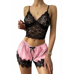 Pijama sexy dama - set 2 piese - top bretele reglabile si pantaloni scurti - model mystic love - EFAYN imagine