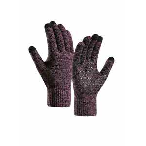 Manusi - model cu degete touch screen - tematica easy winter tech gloves - non – slip pe toata palma - unisex - EFAYN imagine