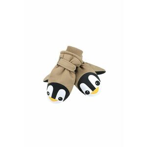 Manusi pentru copii - model cu un singur deget - manseta elastica si prindere reglabila - waterproof - imprimeu haios cu pinguin vesel - tematica let’s play outside - EFAYN imagine