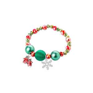 Bratara - model festiv si delicat - tematica Christmas is here - accesorii vesele - elastica - unisex - EFAYN imagine