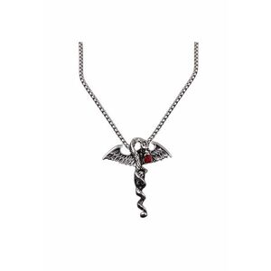 Lant cu pandantiv medieval - model retro dragon cu cristal - tematica mythical creature - unisex - EFAYN imagine