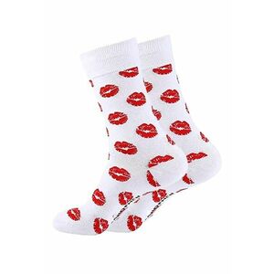 Soseste cute - model peste glezna - cu imprimeu grafic - tematica love socks - unisex - EFAYN imagine