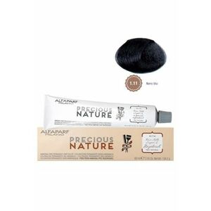 Vopsea Permanenta fara amoniac Precious Nature 1.11 Nero Blu - Femei - 60 ml imagine