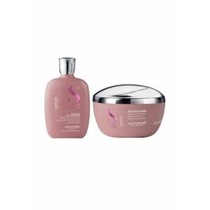 Set pentru par uscat si deteriorat Alfaparf Semi Di Lino Moisture Nutritive - 250 ml Sampon - 200 ml Masca imagine