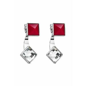 Cercei cu cristale Swarovski Crystal / Red 7440-6245-03 - Rosu - Argintiu imagine