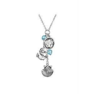 Colier cu cristale Swarovski Aqua Bohemica 7430-6072-03 - Argintiu - Auriu - Albastru imagine