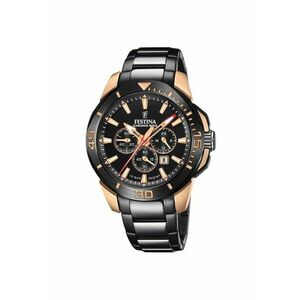 Ceas barbatesc F20645/1 Quartz Negru - Rose gold imagine