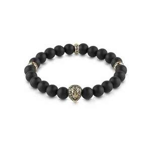 Bratara Men In Guess beads leu JUMB01303JWYGT-U - Auriu - Negru imagine