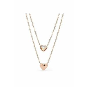 Colier Vintage Glitz Double Heart JOF00465791 - Rose gold imagine