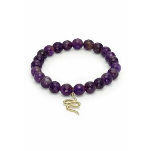 Bratara Sutton Amethyst beaded JF04326710 - Auriu - Mov imagine