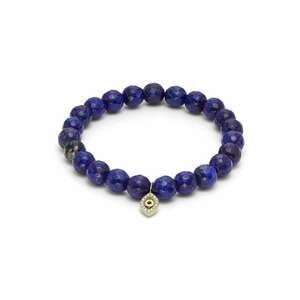 Bratara Sutton Lapis lazuli beaded JF04325710 - Auriu - Albastru imagine